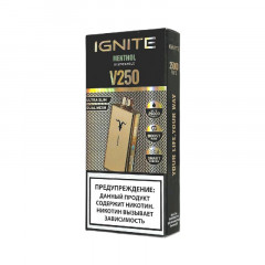 Электронная сигарета Ignite V250 Gold 25000 - Menthol (Ментол)